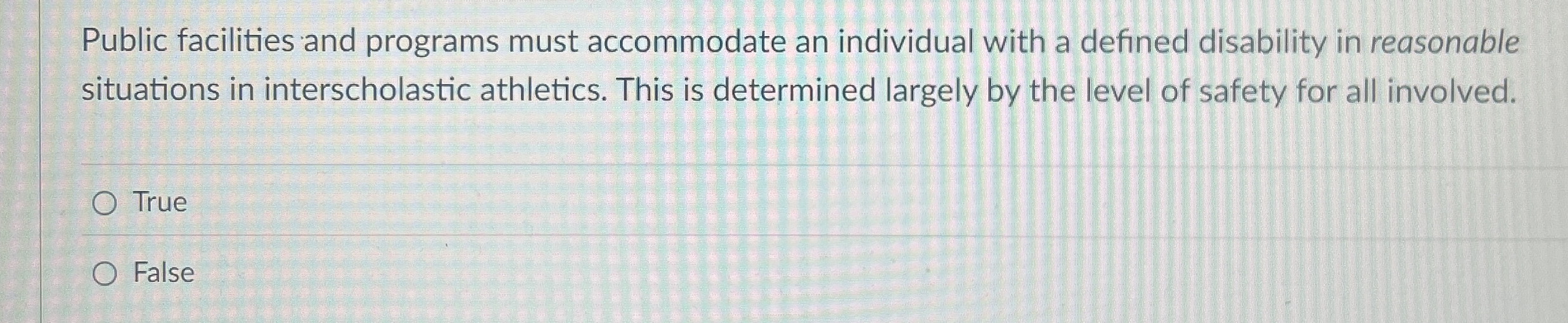 Public facilities and programs must accommodate