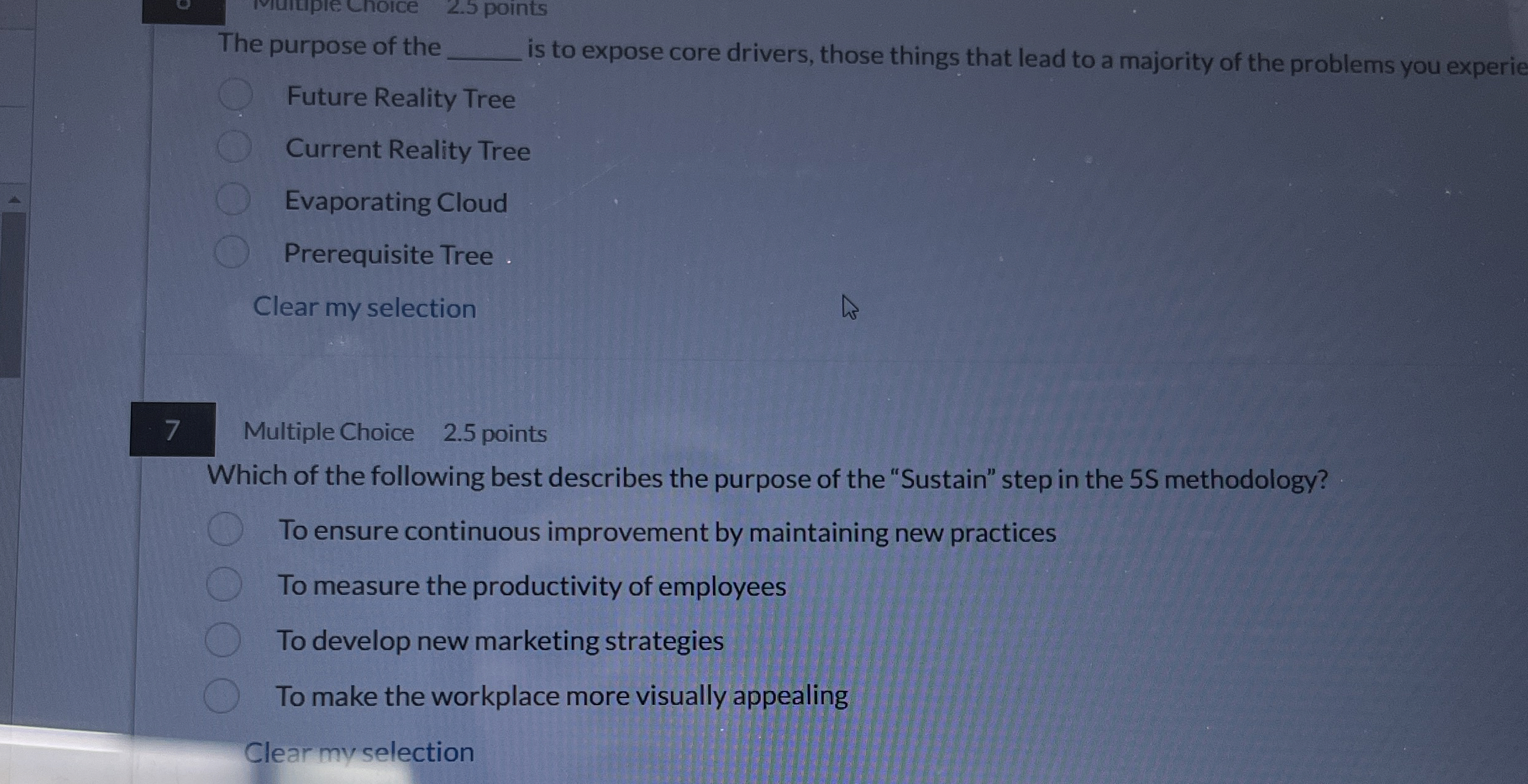 The purpose of the 2 . 5 points is to expose core