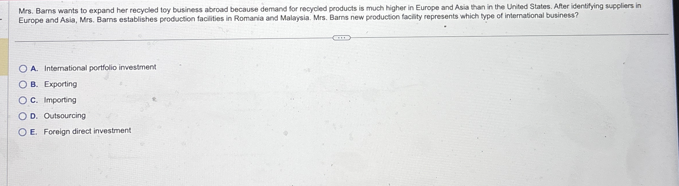 Mrs . Barns wants to expand her recycled toy