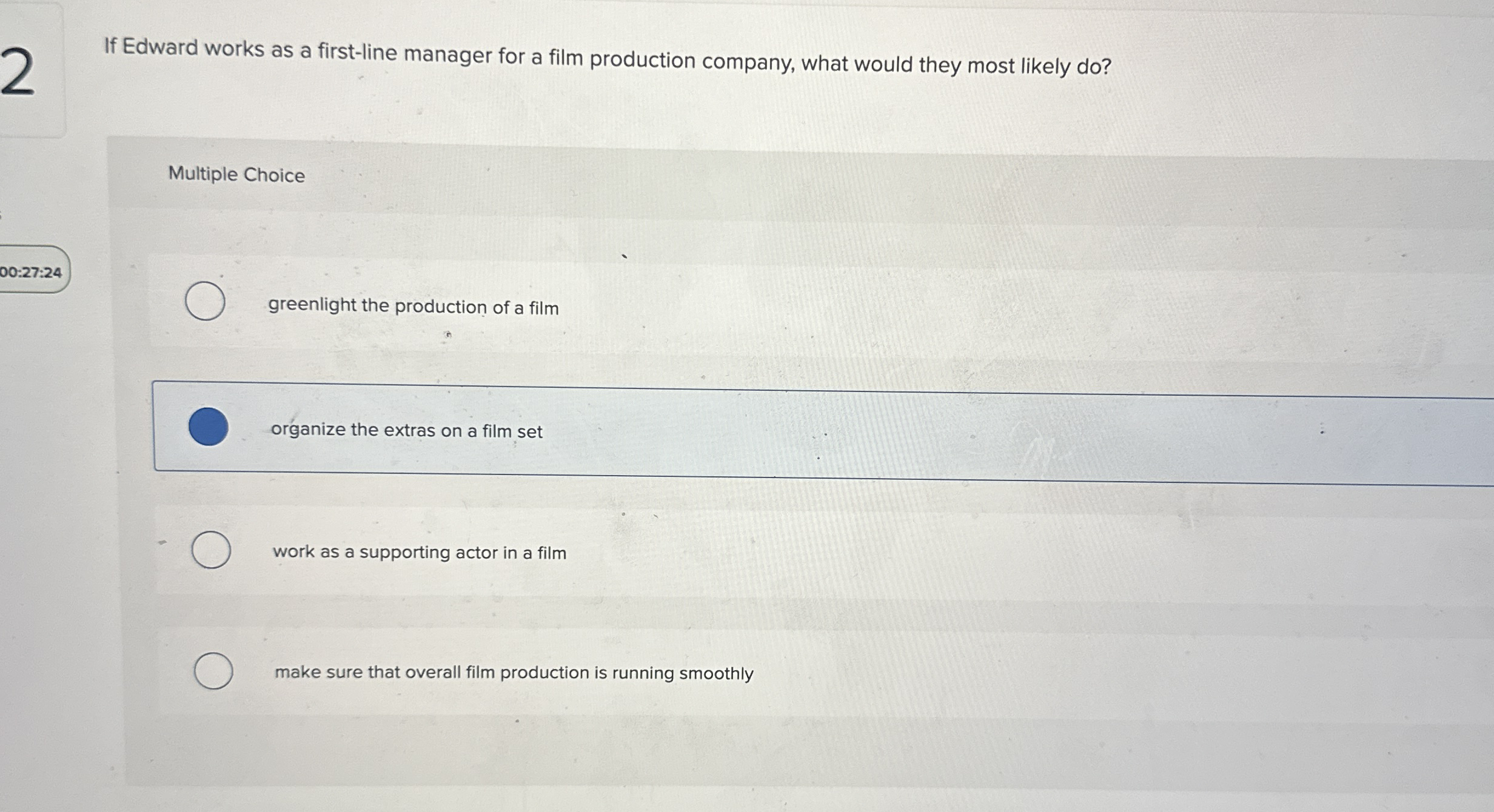 If Edward works as a first - line manager for a