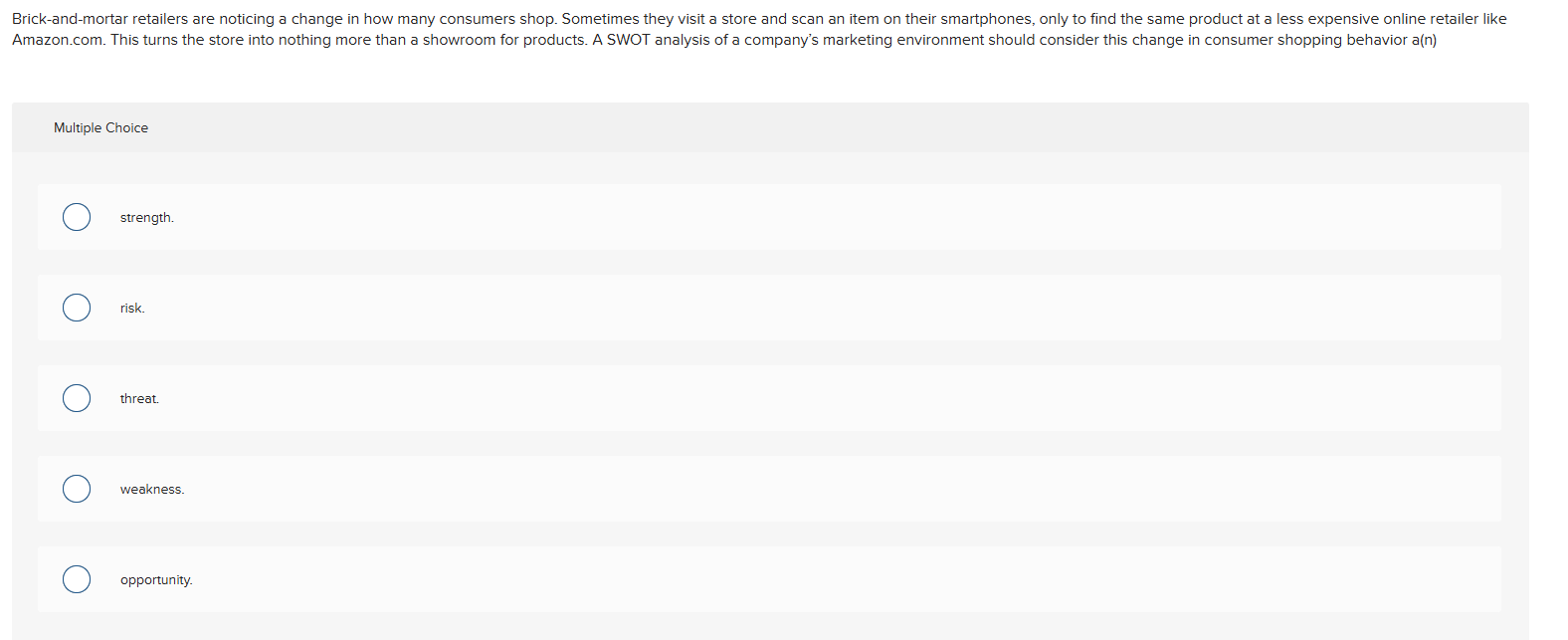 Amazon.com. This turns the store into nothing