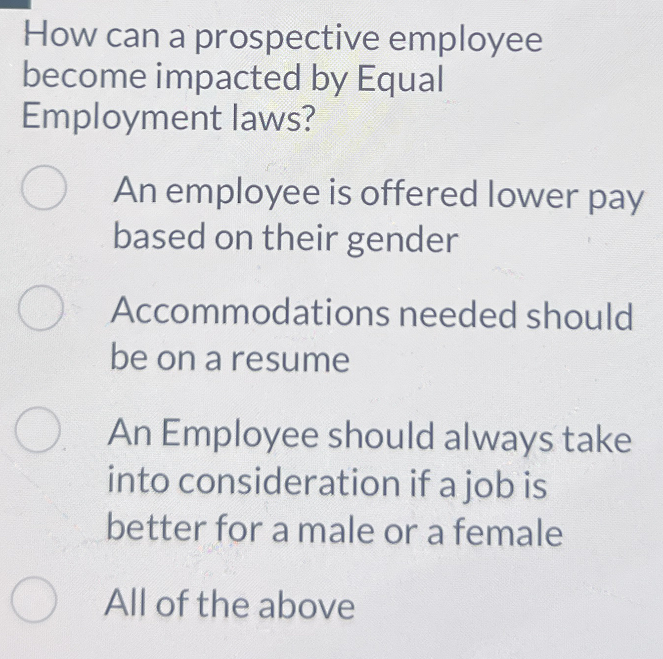 How can a prospective employee become impacted by