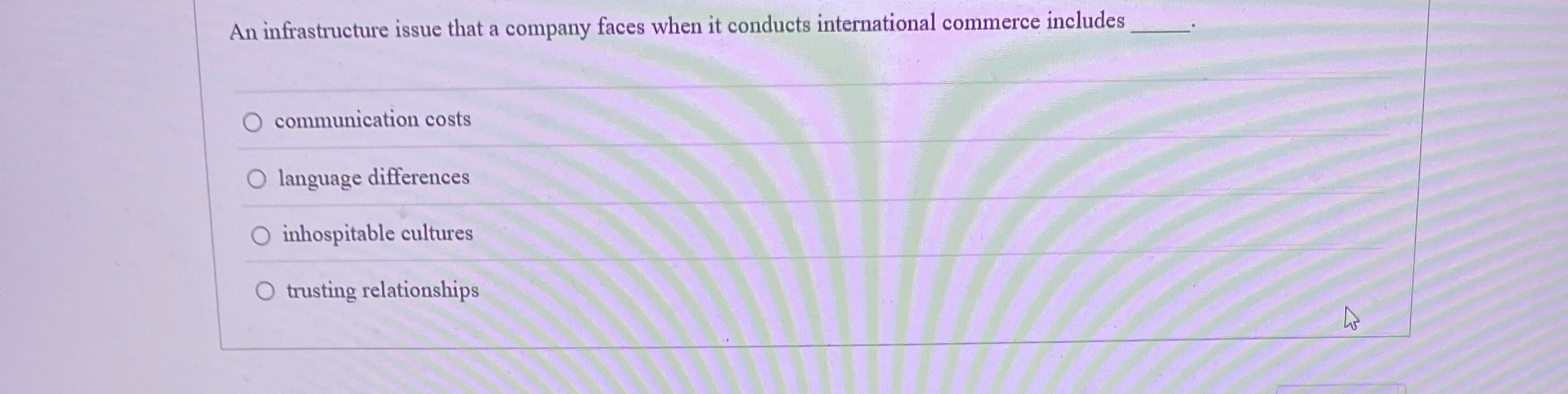 An infrastructure issue that a company faces when