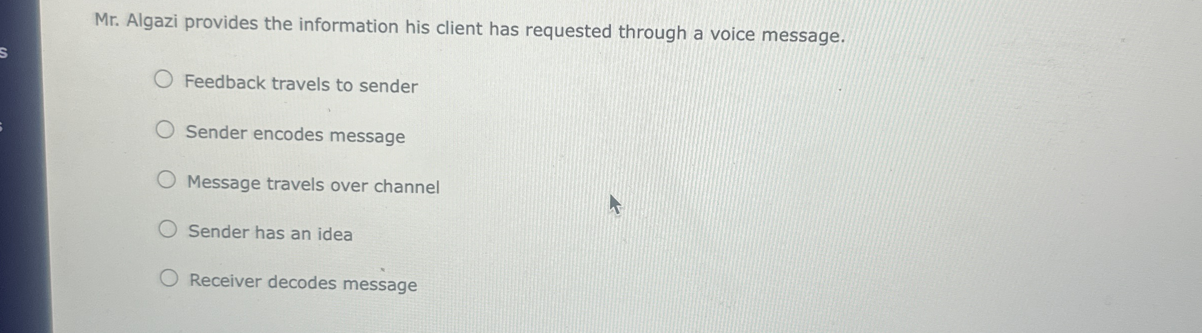 Mr . Algazi provides the information his client