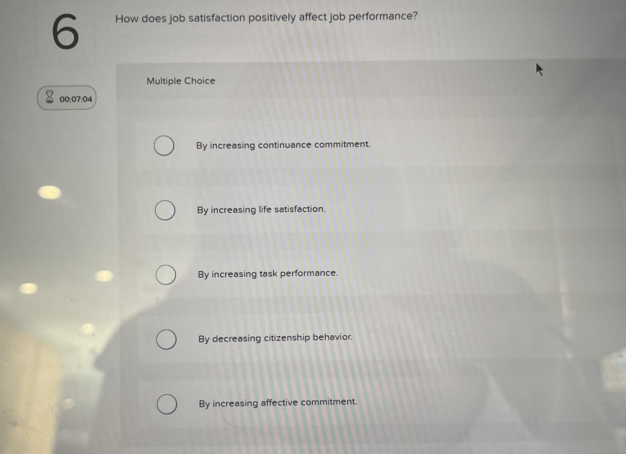 How does job satisfaction positively affect job