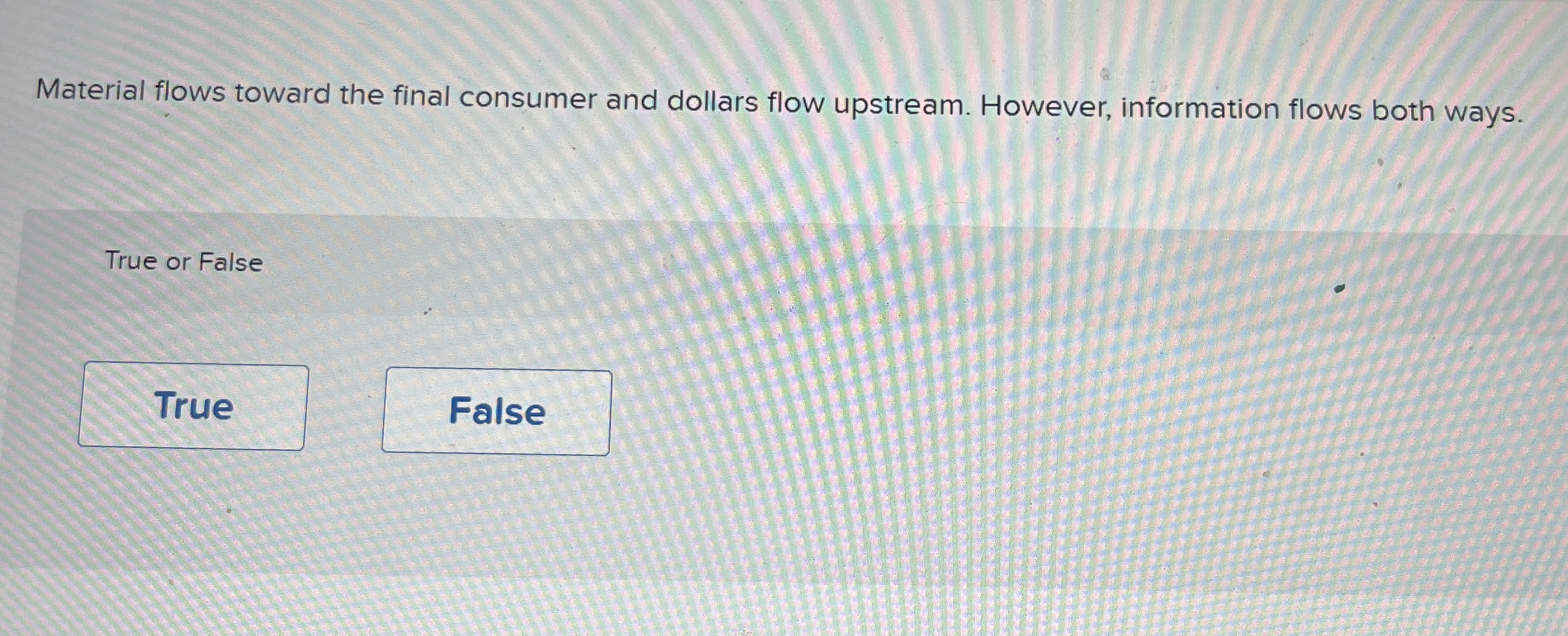 Material flows toward the final consumer and