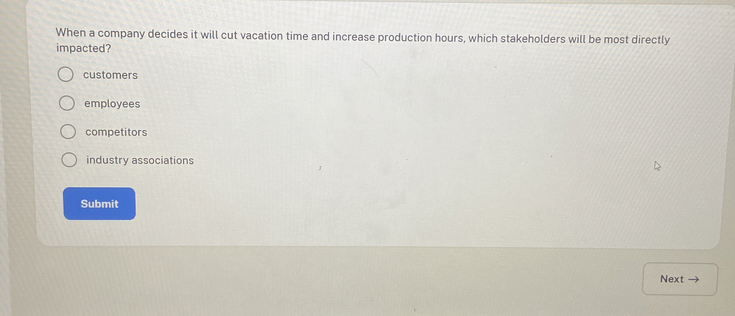 When a company decides it will cut vacation time