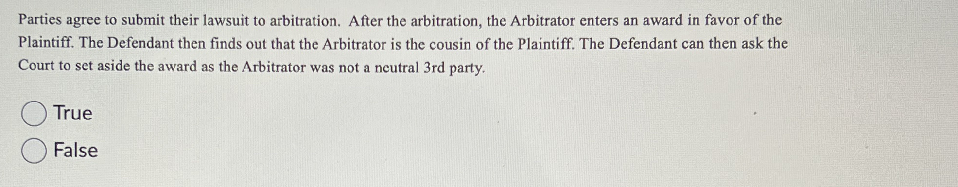 Parties agree to submit their lawsuit to