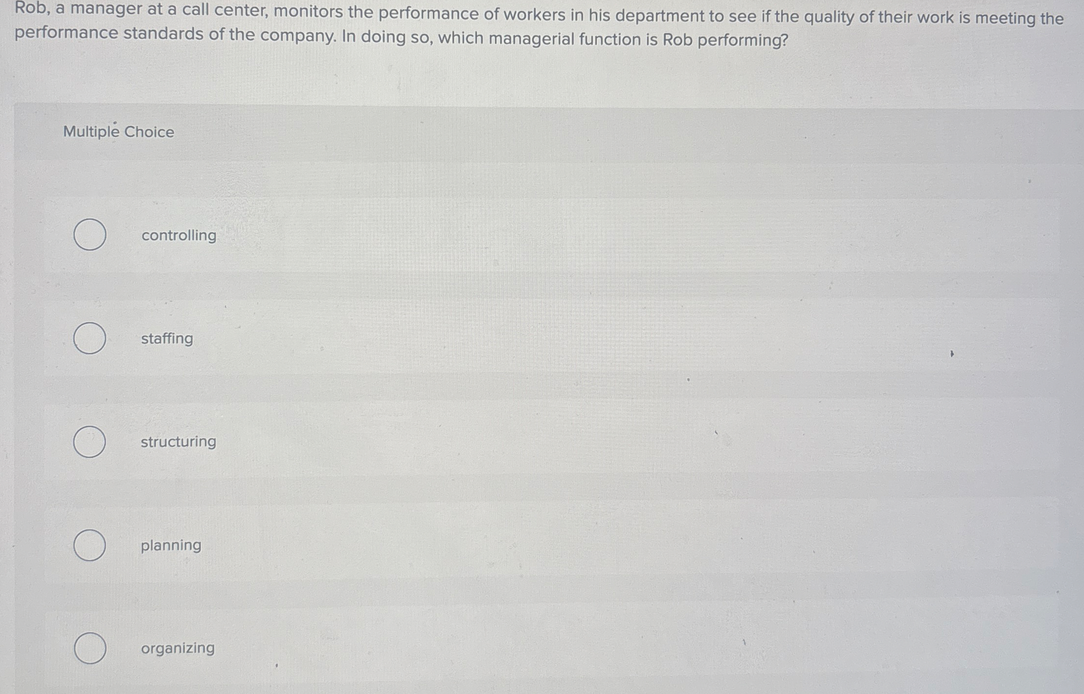 Rob, a manager at a call center, monitors the