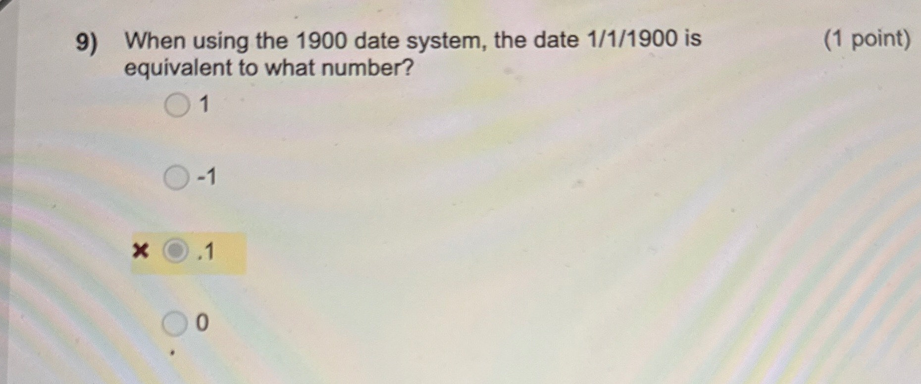 When using the 1 9 0 0 date system, the date 1 1