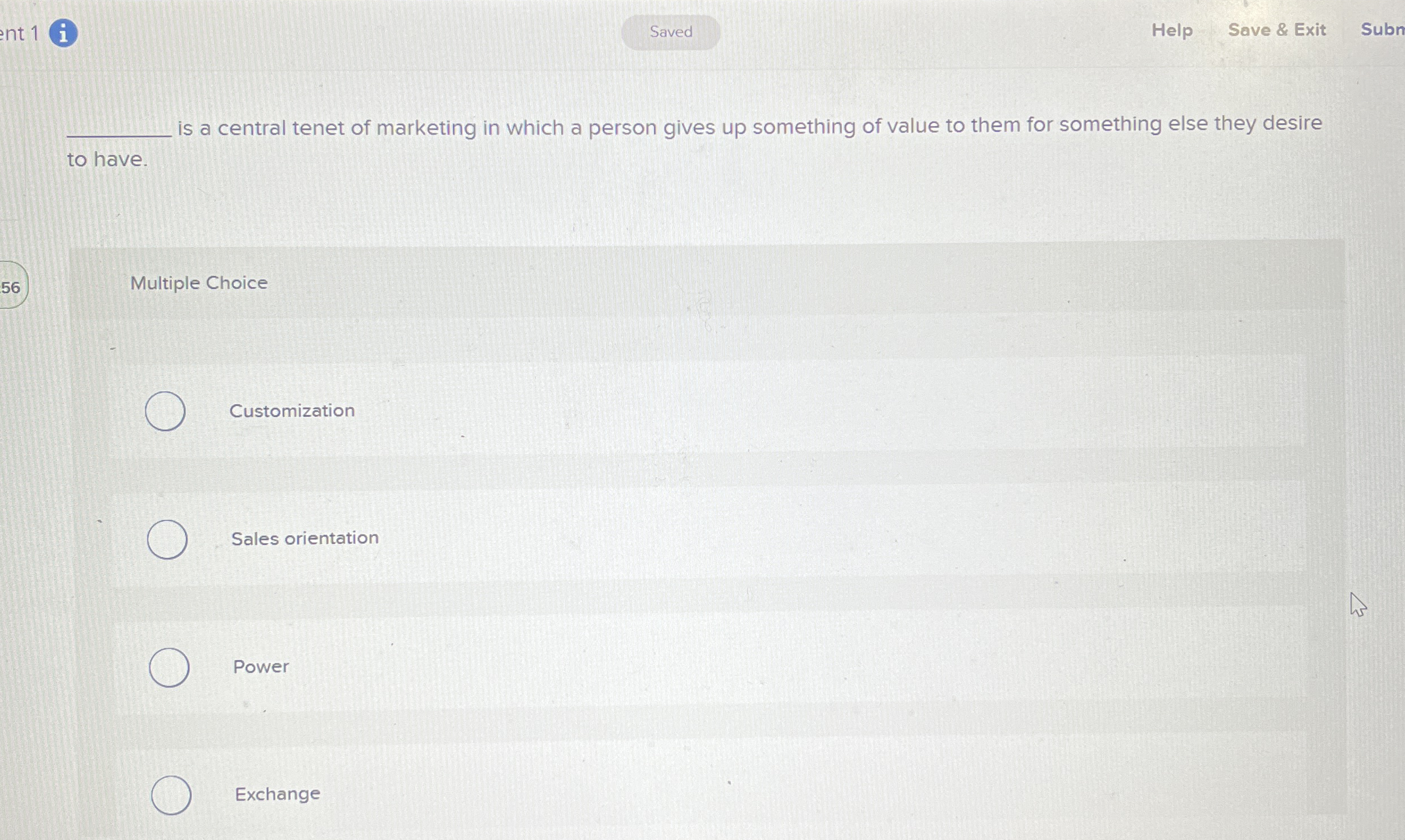nt 1 i Help Save & Exit Subn is a central tenet