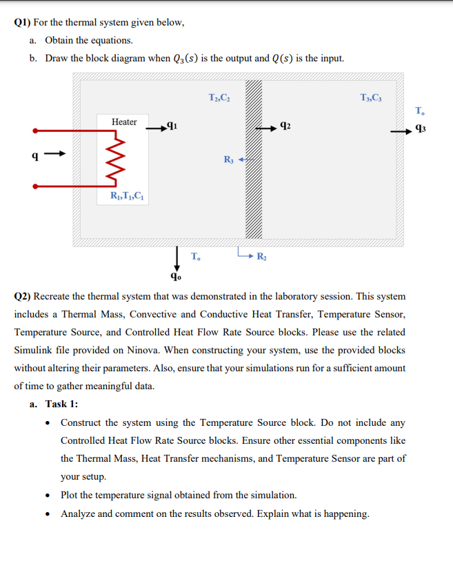 a . Obtain the equations. b . Draw the block