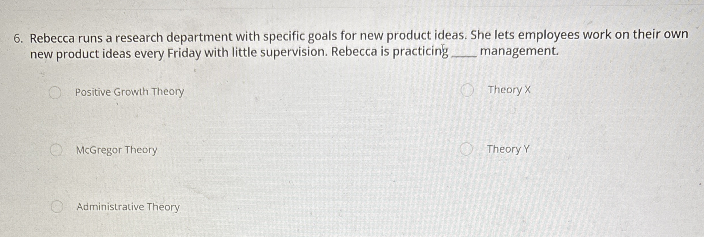 Rebecca runs a research department with specific