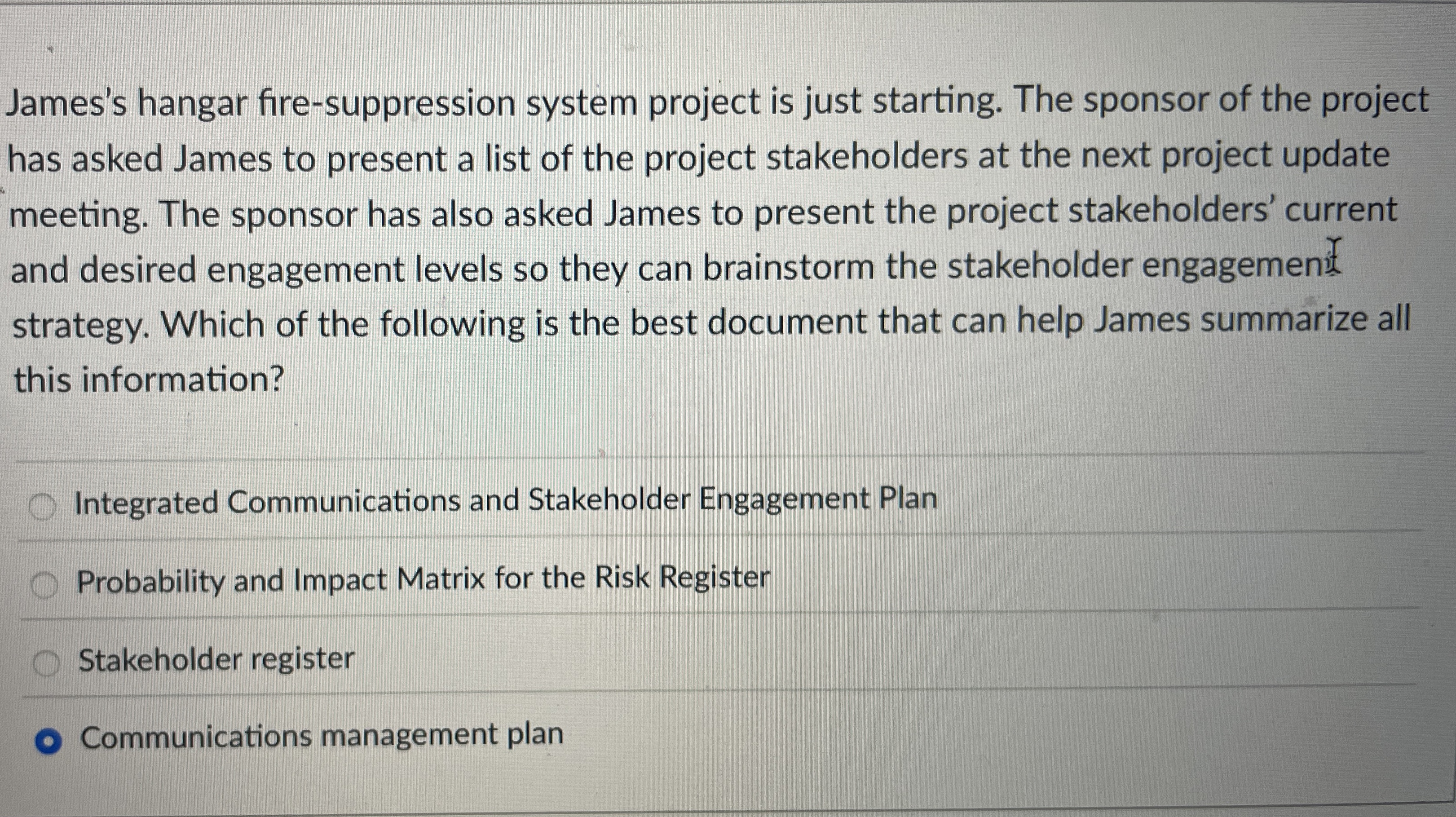 James's hangar fire - suppression system project