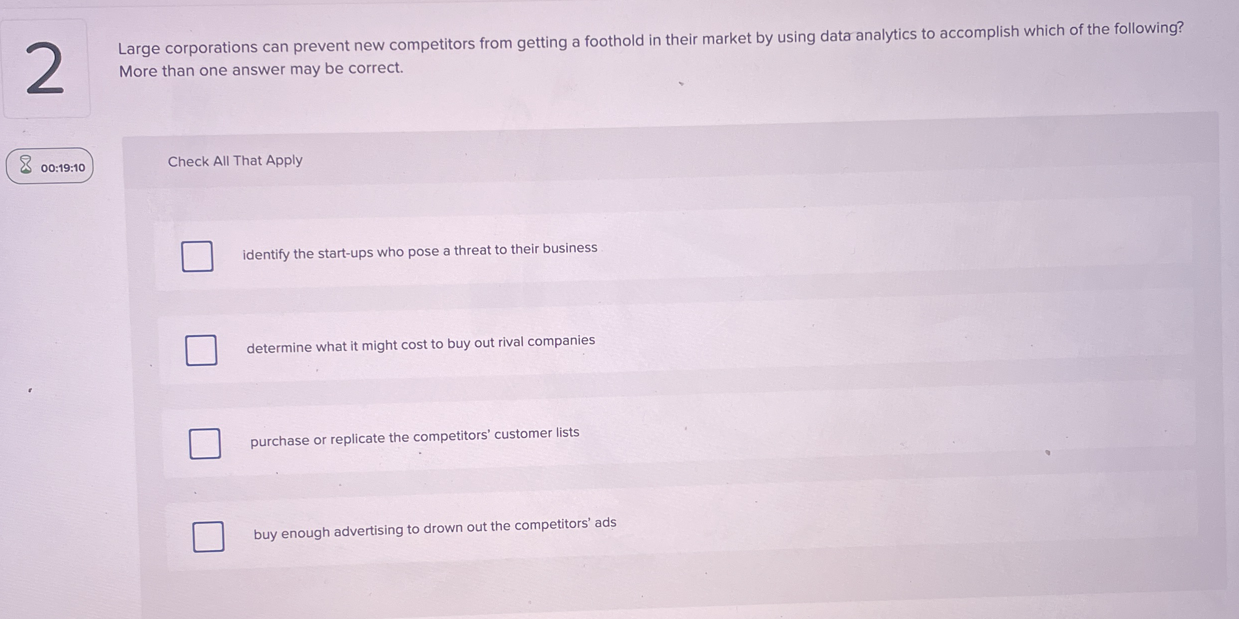 2 Large corporations can prevent new competitors