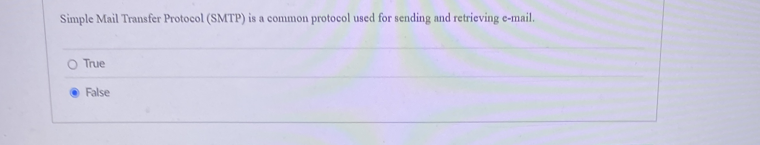 Simple Mail Transfer Protocol ( SMTP ) is a