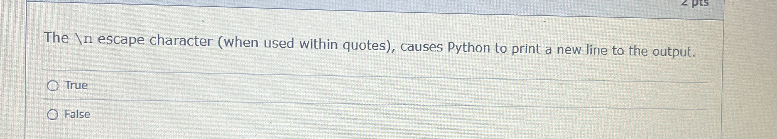 The In escape character ( when used within quotes