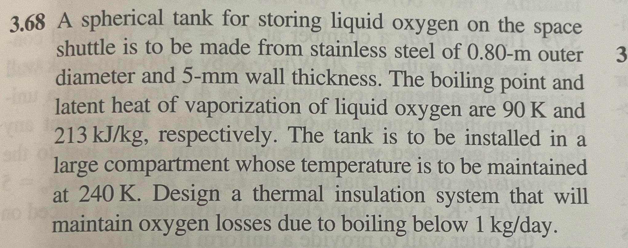 3 . 6 8 A spherical tank for storing liquid