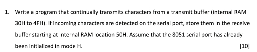 Write a program that continually transmits
