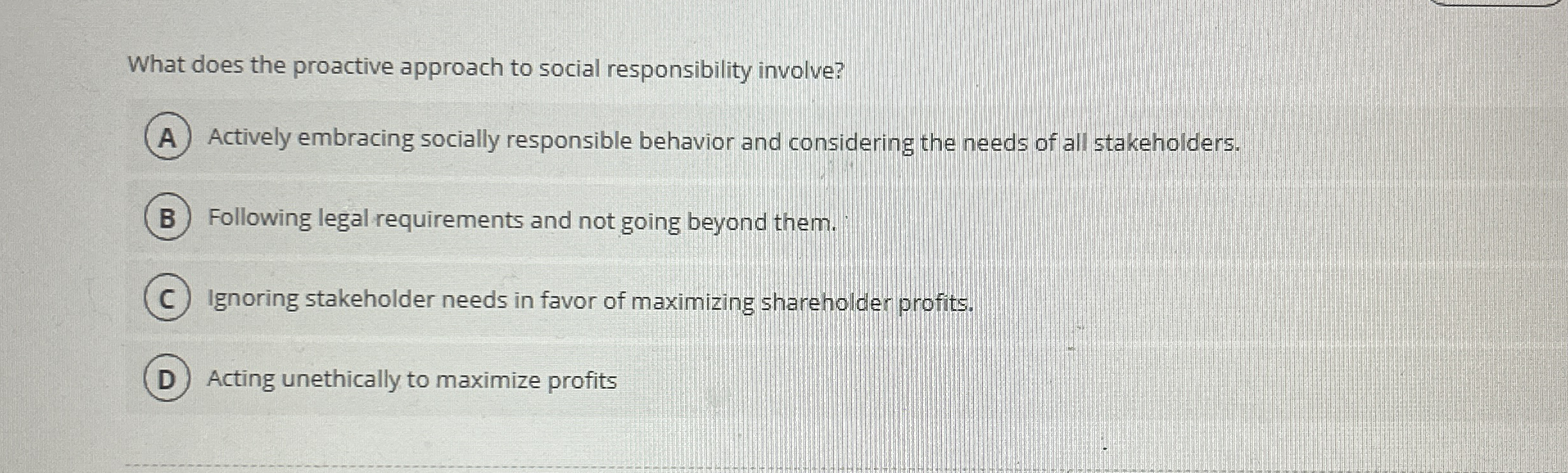 What does the proactive approach to social