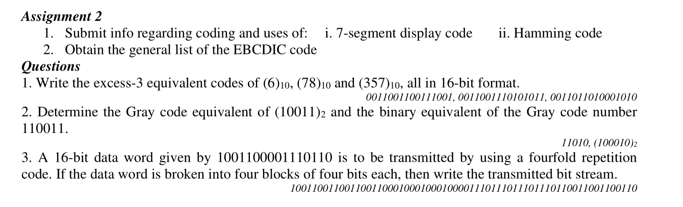 Assignment 2 Submit info regarding coding and