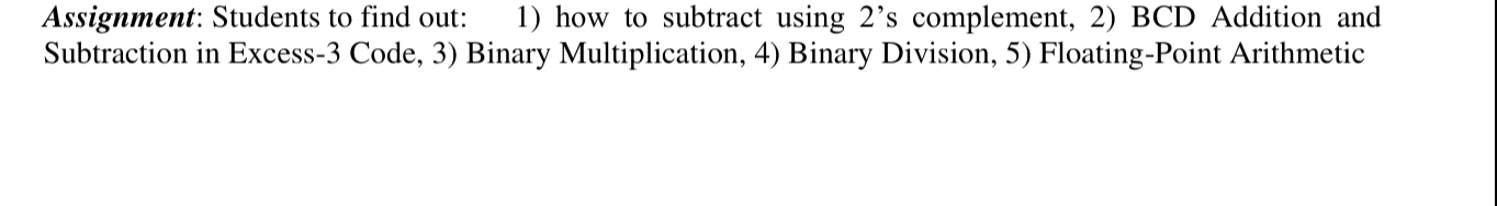 Assignment: Students to find out: 1 ) how to