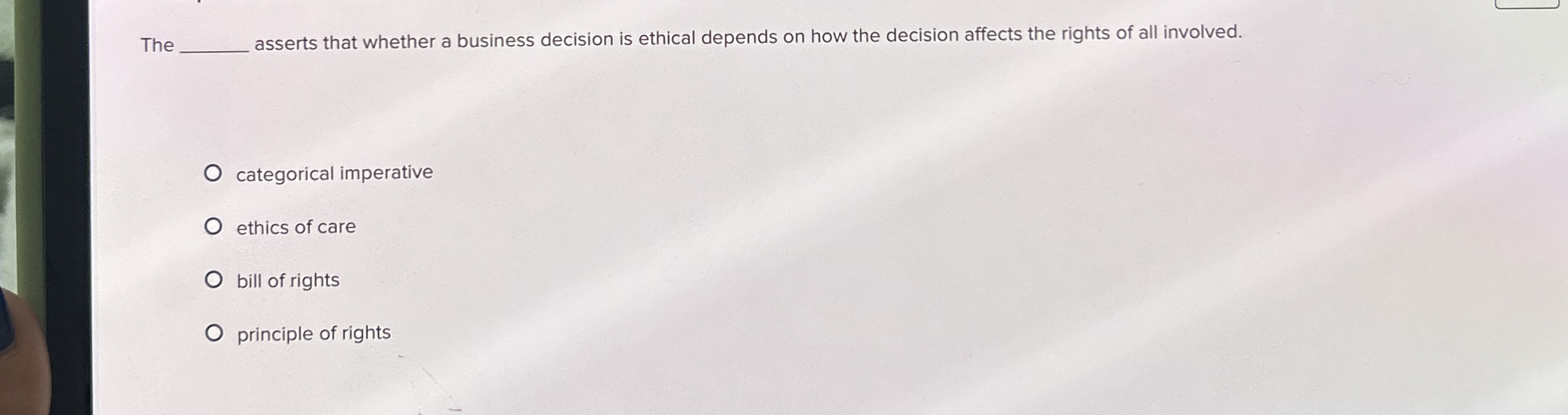 The asserts that whether a business decision is