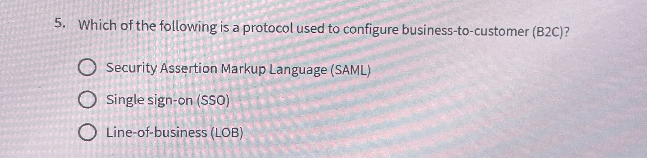 Which of the following is a protocol used to