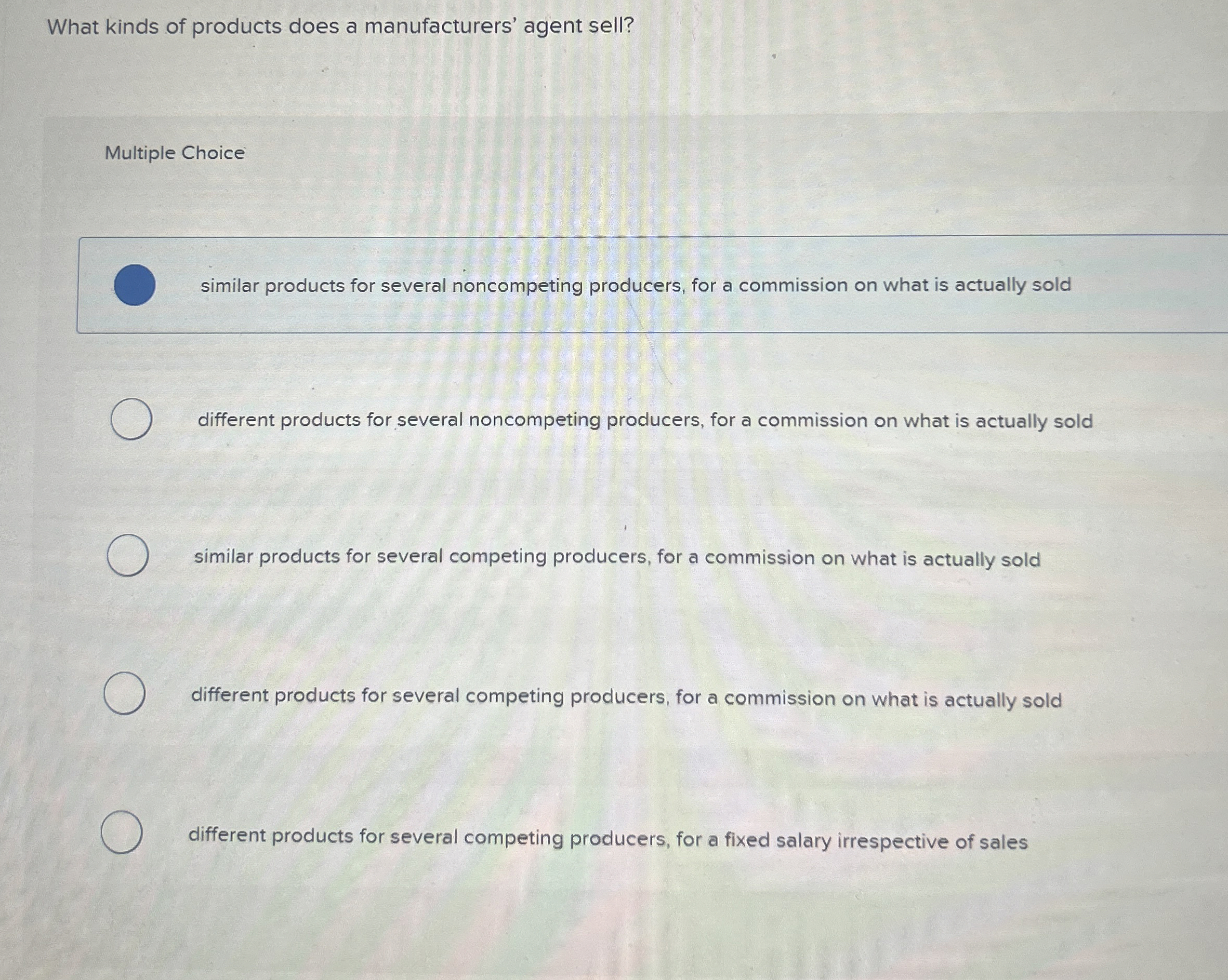 What kinds of products does a manufacturers'