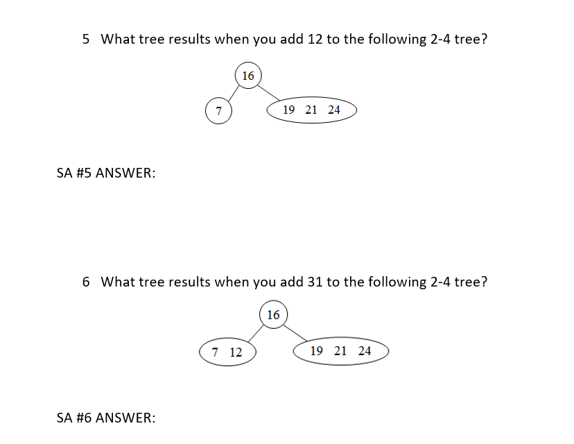 5 What tree results when you add 1 2 to the