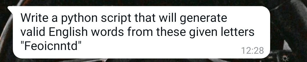 Write a python script that will generate valid