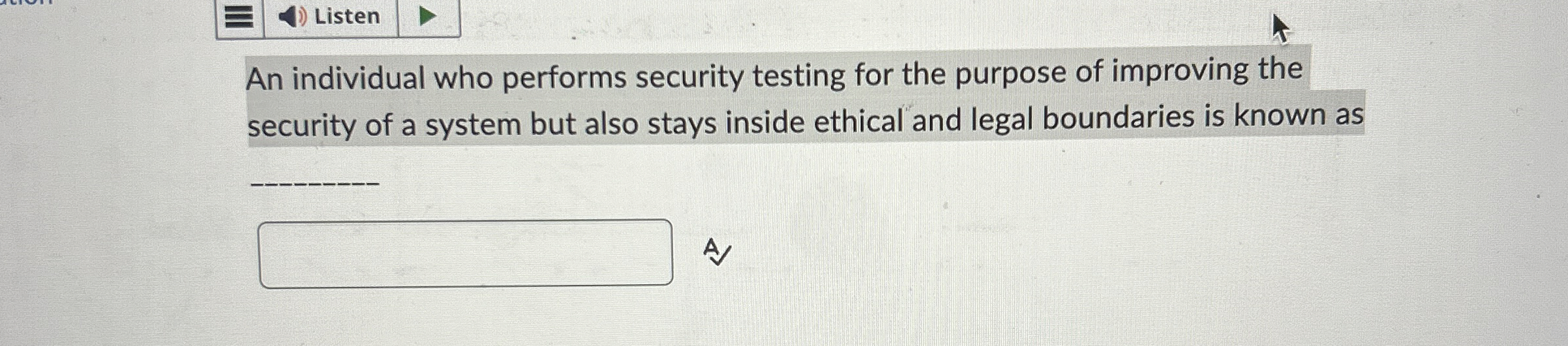 Listen An individual who performs security