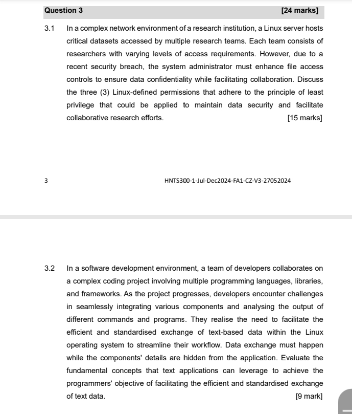 Question 3 [ 2 4 marks ] 3 . 1 In a complex