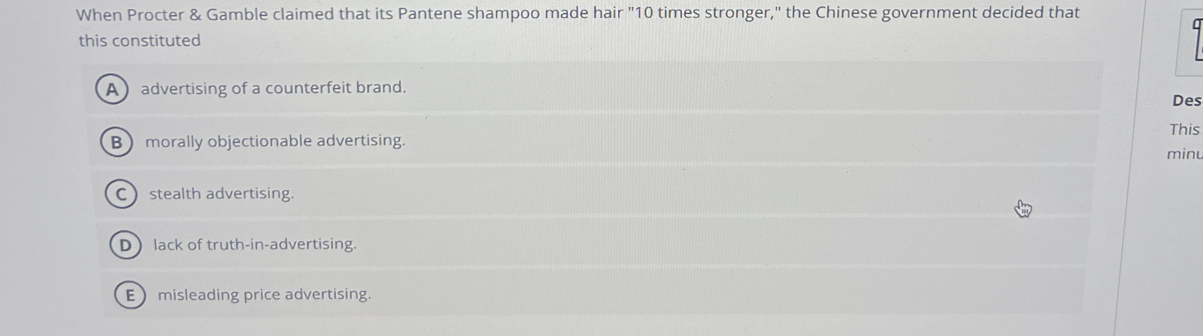 When Procter & Gamble claimed that its Pantene