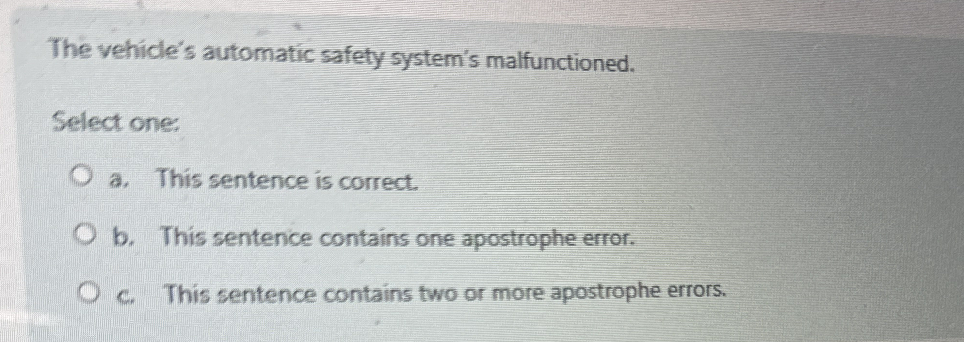 The vehicle's automatic safety system's