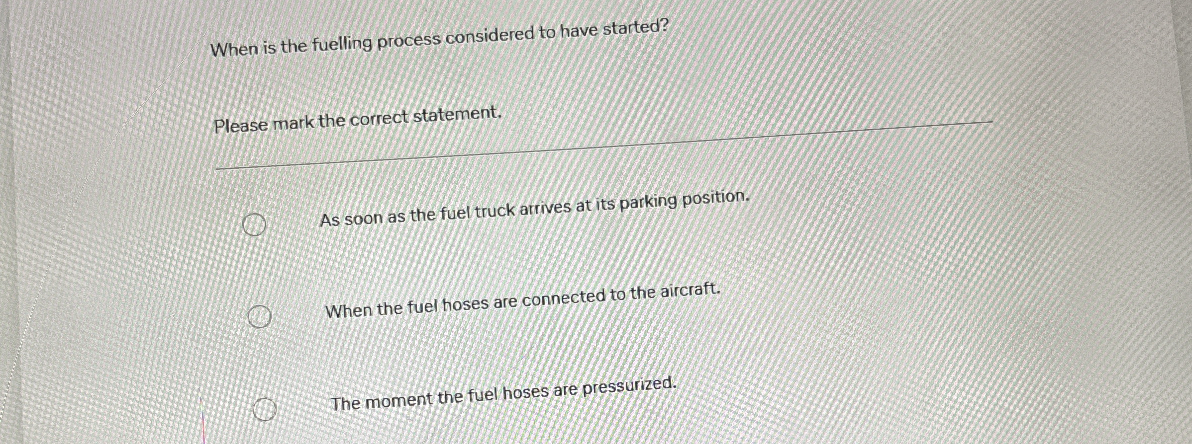 When is the fuelling process considered to have
