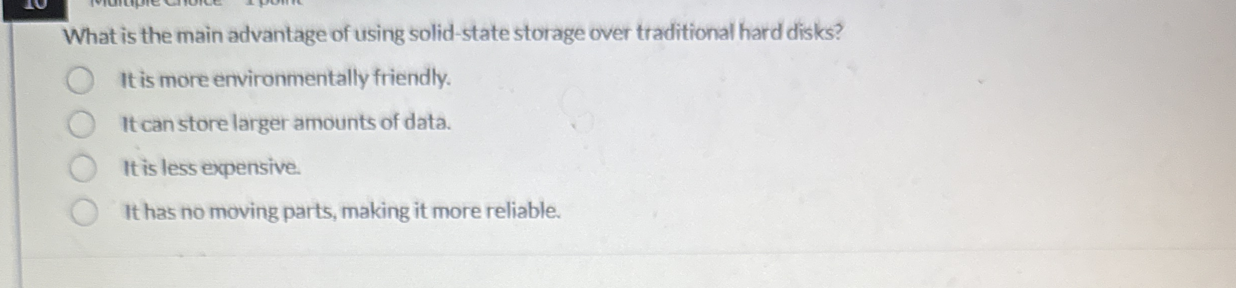 What is the main advantage of using solid - state