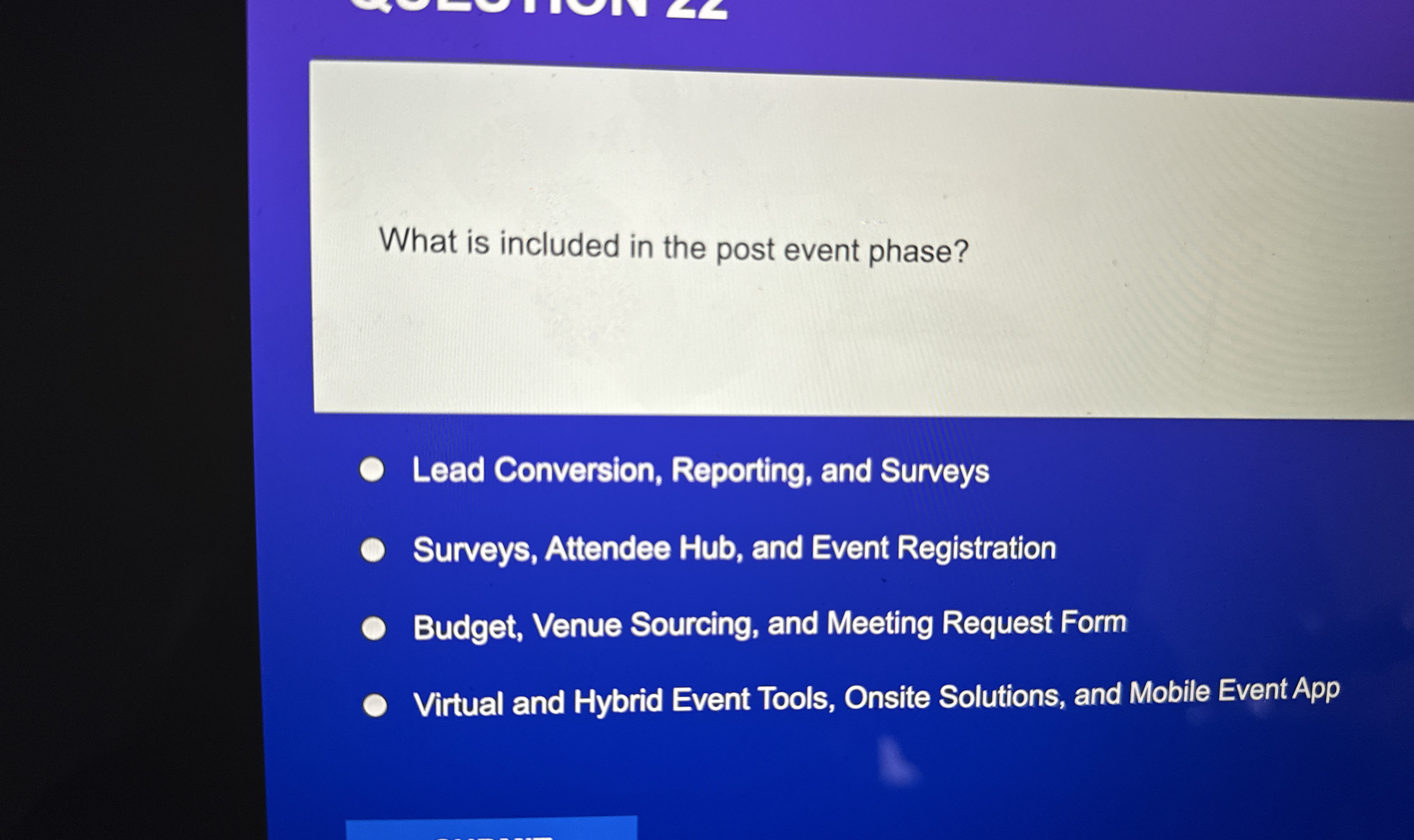 QUESTION 2 1 What is Cvent's Abstract Management