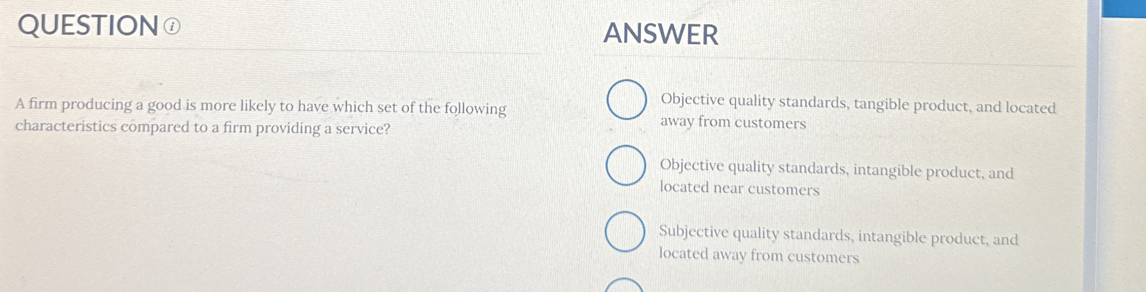 QUESTION ( i ) A firm producing a good is more