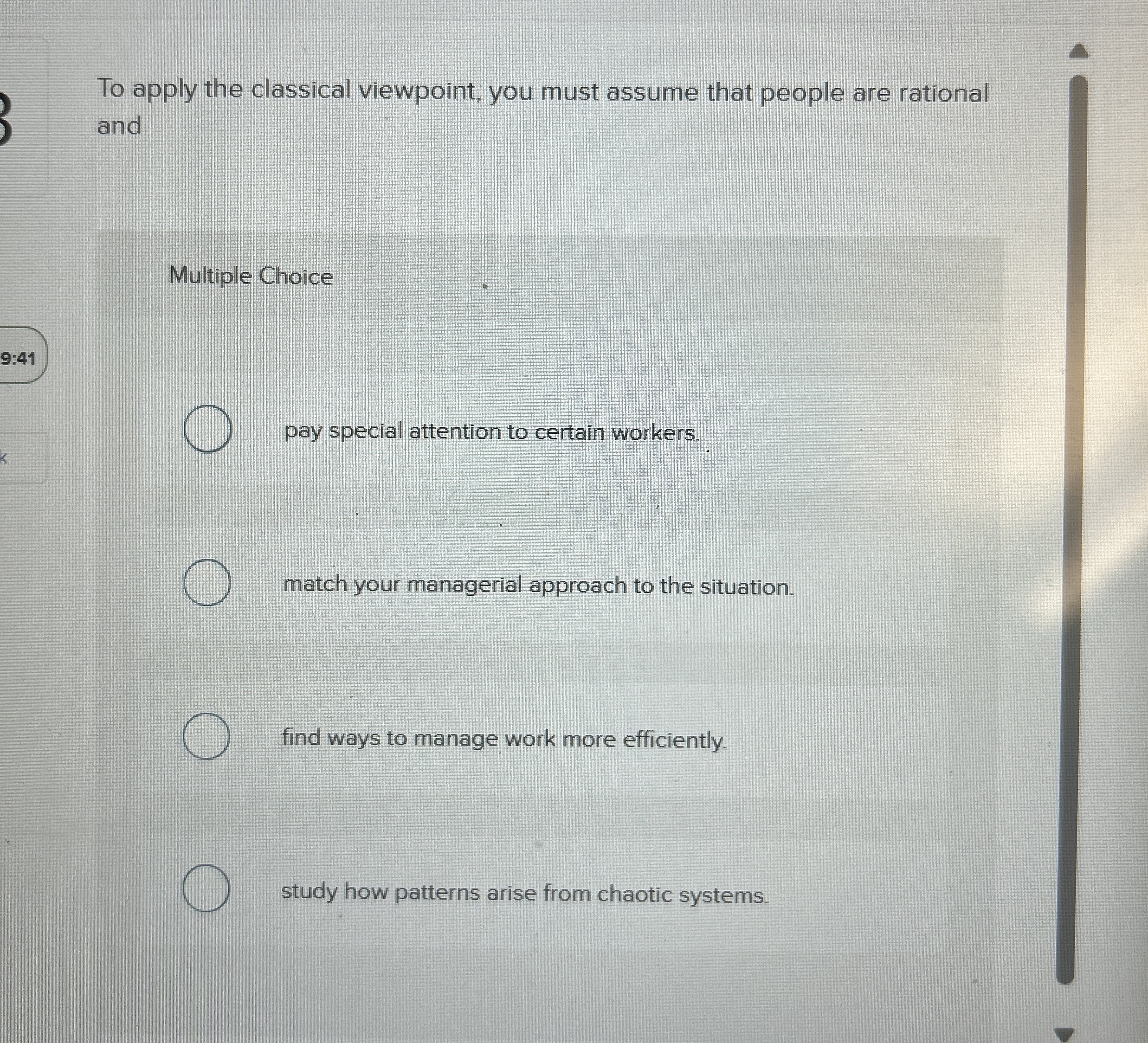 To apply the classical viewpoint, you must assume