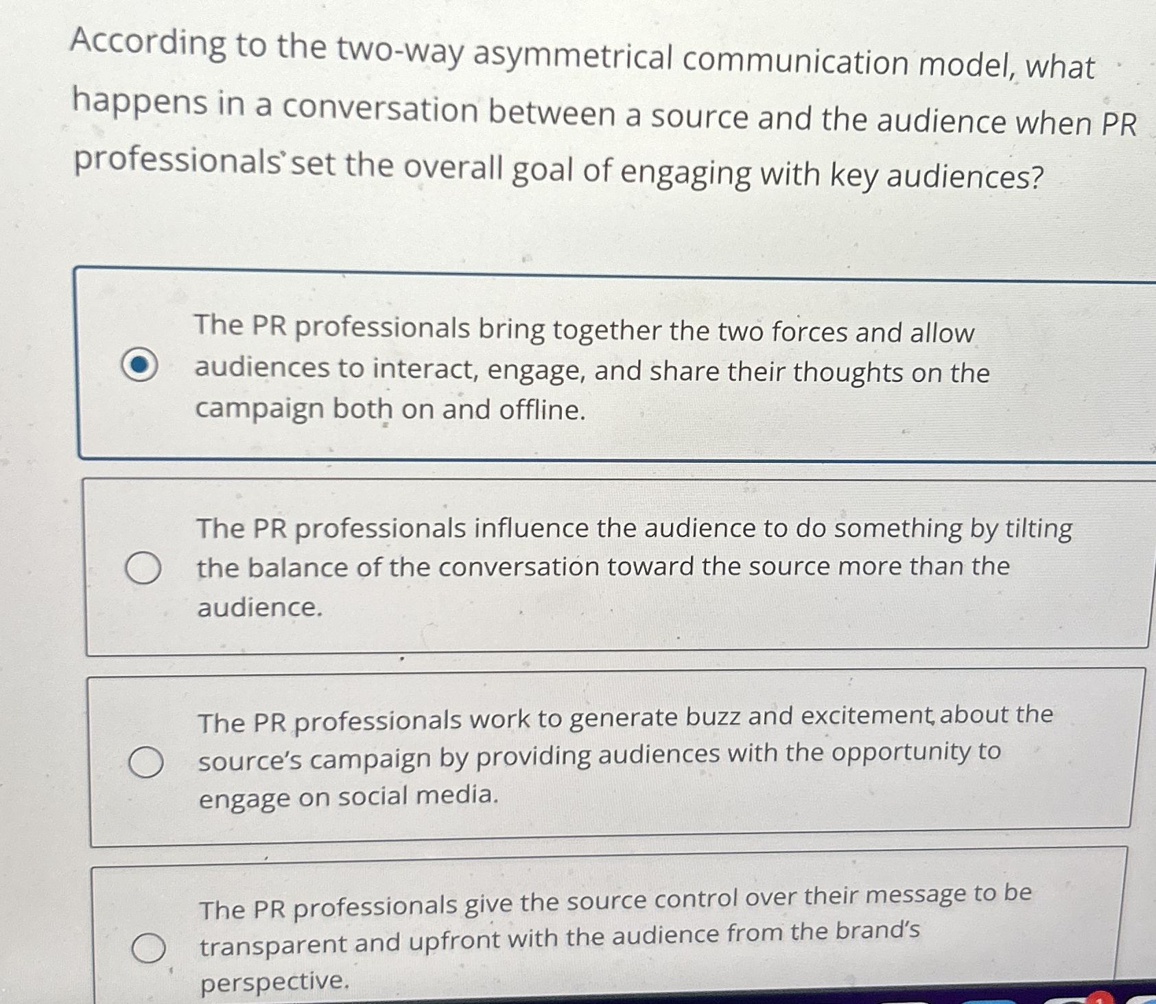 According to the two - way asymmetrical