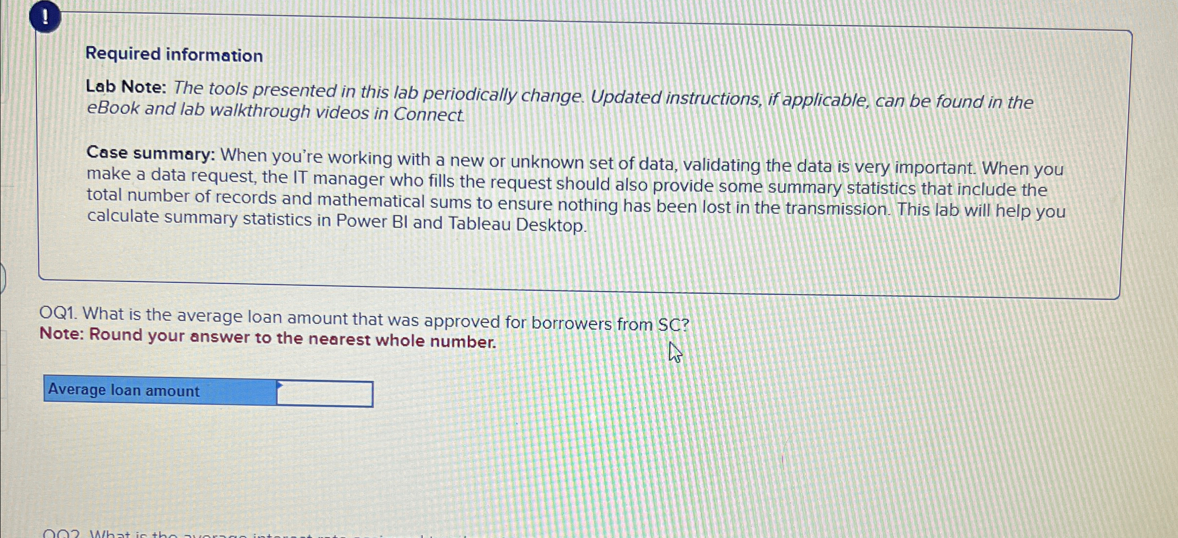 1 Required information Lab Note: The tools