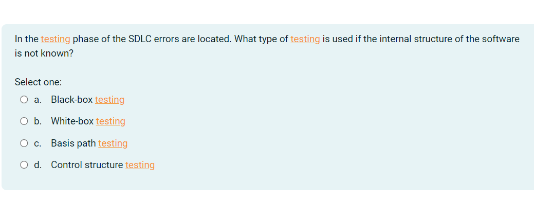 In the testing phase of the SDLC errors are