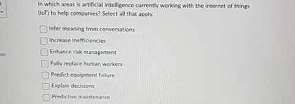 In which areas is artificial intelligence