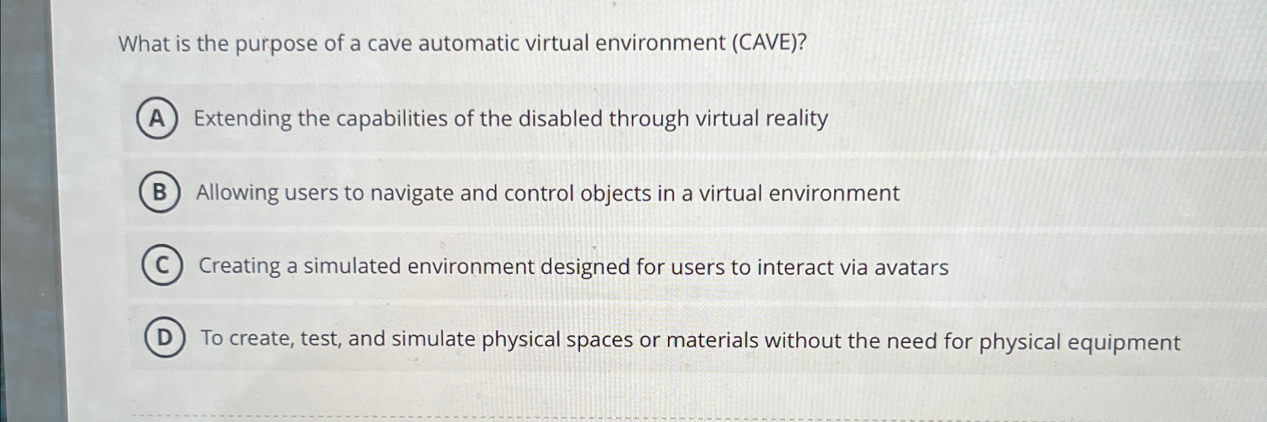 What is the purpose of a cave automatic virtual