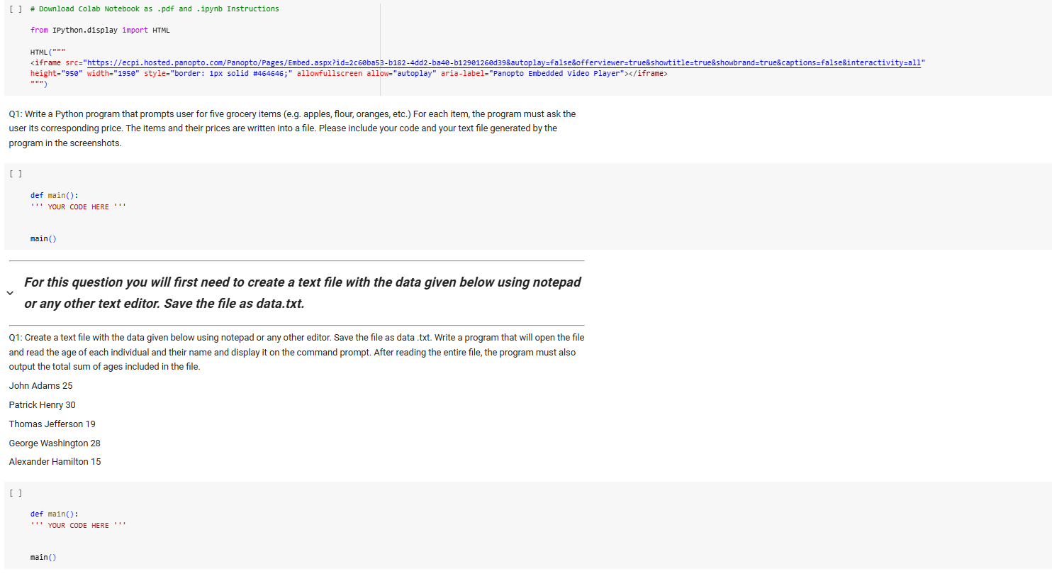 [ ] # Download Colab Notebook as . pdf and .