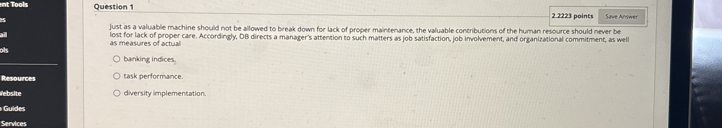 Qu stion 1 2 . 2 2 2 3 points Just as a valuable