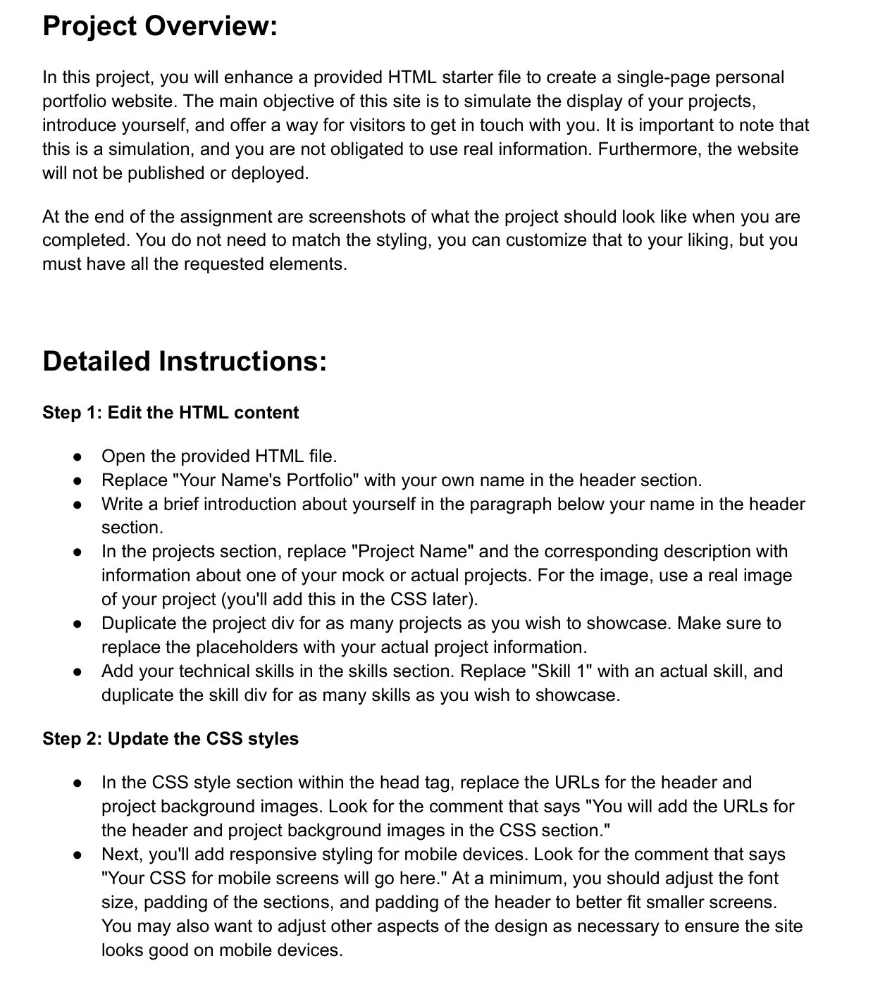 Project Overview: In this project, you will