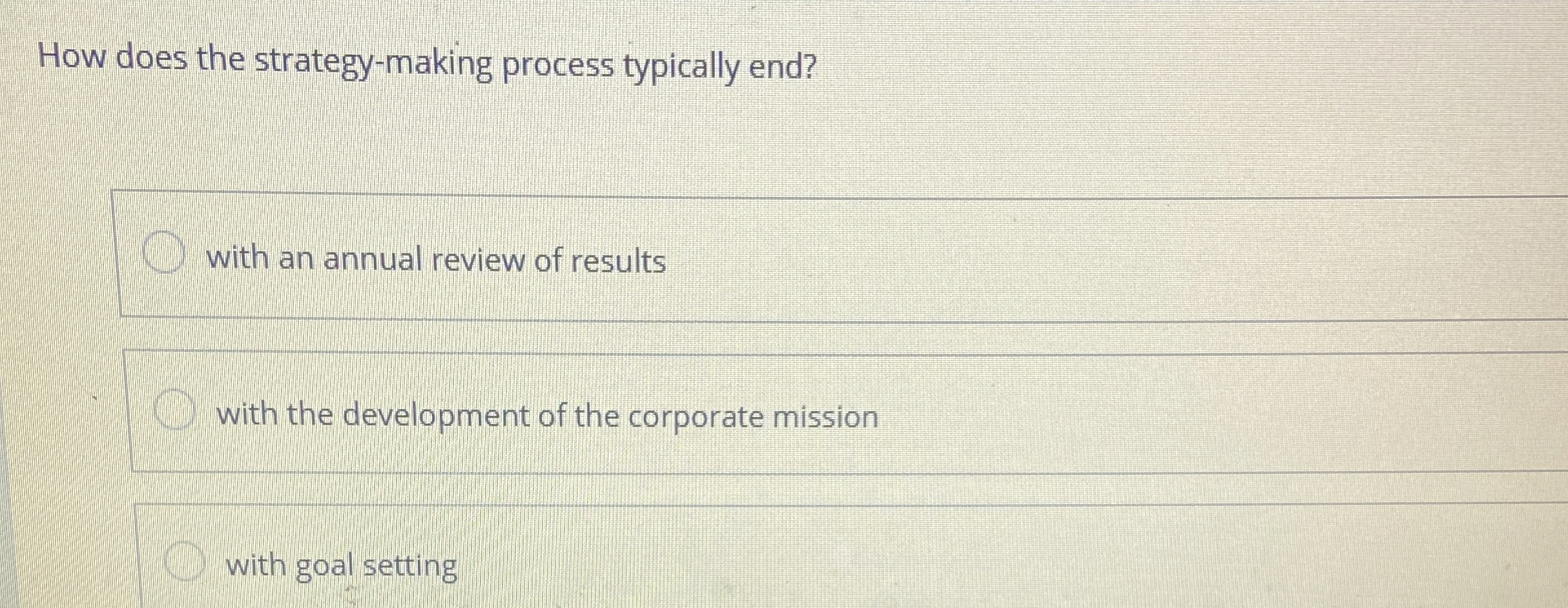 How does the strategy - making process typically