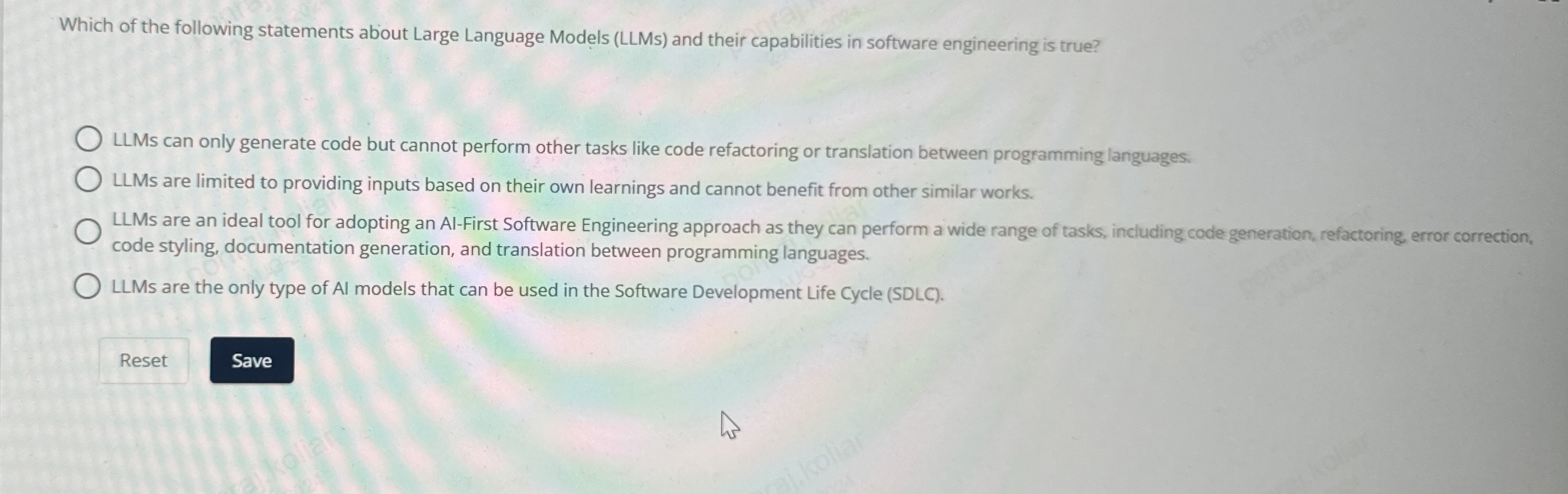 Which of the following statements about Large